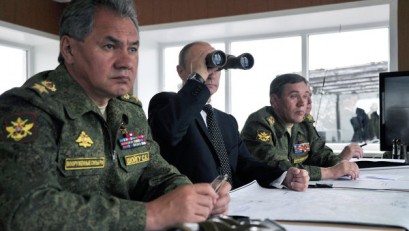 putin with army