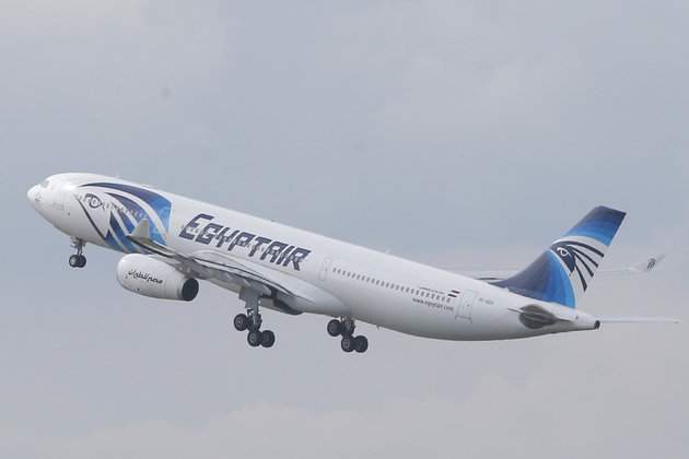 An EgyptAir Airbus A330-300 takes off for Cairo from Charles de Gaulle Airport outside of Paris, Thursday, May 19, 2016. An EgyptAir flight from Paris to Cairo with 66 passengers and crew on board crashed in the Mediterranean Sea early Thursday morning off the Greek island of Crete, Egyptian and Greek officials said. (AP Photo/Christophe Ena)