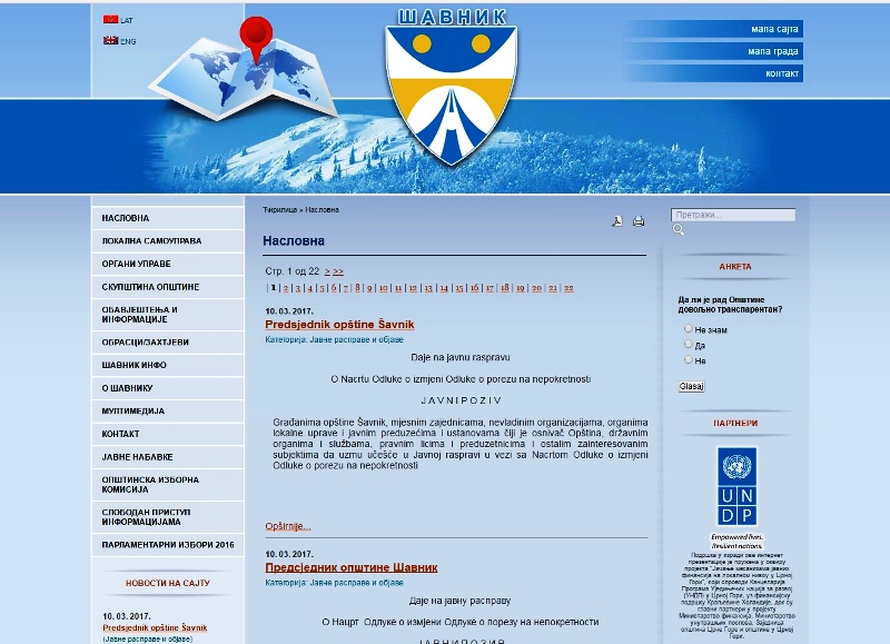 šavnik opština sajt