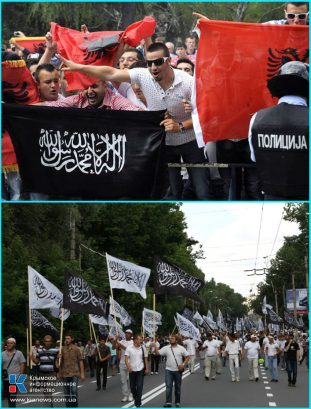 Џихадистичке идеје популарне су код албанских (на врху) и кримско-татарских (у дну) неонациста