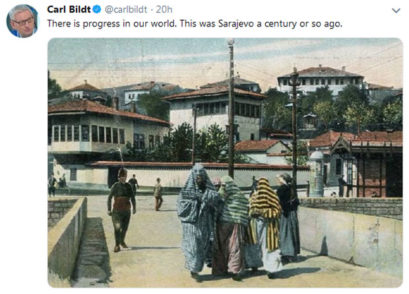 Tvit Karla Bilta, Sarajevo prije 100 ljeta