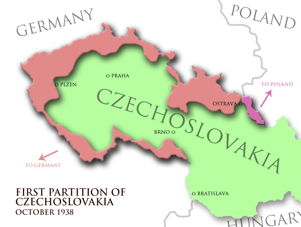 Судетская область карта 1938