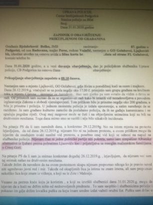 Бјелобрковић из Зете: Нашу кућу претресали су једино Италијани, Њемци и ови јутрос – па нек нам је са срећом