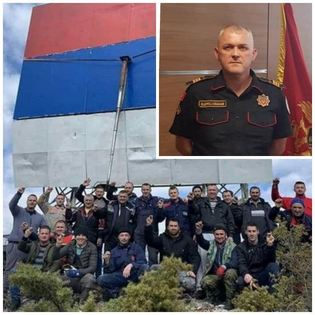 Pljevlja tabla trobojka Dragan Slavulj